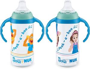lot 5983 image: NUK Learner Cup Ms. Rachel, 10 oz, 8 Months, 2-Pack   Soft Spout, Easy-Grip