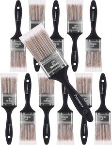 lot 5988 image: Paint Brushes - 2 Inch Flat & Angle Brush for Latex & Oil Paints (12 Packs)
