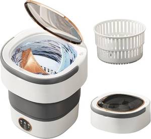 lot 5991 image: Portable Washing Machine 20L  Small Foldable Washer with Spin Basket