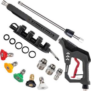 lot 5996 image: AURORA CAR Pressure Washer Gun with Swivel, with Replacement Wand Extension