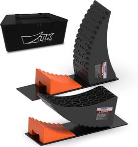 lot 6022 image: Curved Leveling Blocks, 6 Lift, 35,000 lbs, 2-Pack Camper Leveler System
