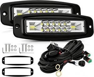 lot 6031 image: YCHOW-TECH Flush Mount LED Light Pods 2PCS 6 Inch 60W Spot Flood Combo Beam