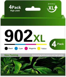 lot 6049 image: 902XL Ink Cartridges 4-Pack for HP OfficeJet Pro 69606968697069716976