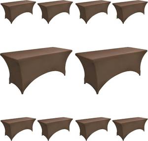 lot 6054 image: 10-Pack 6ft Spandex Table Covers for Folding Tables   Wrinkle-Resistant