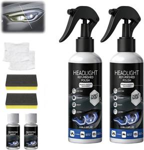 lot 6060 image: 2Pcs Car Headlight Restoration Polishing Kit (100ml20ml)
