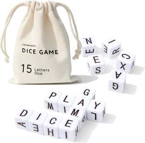 lot 6079 image: Crossword Dice Game Full Alphabet Word Game 15 Letter Dice Word Travel Set