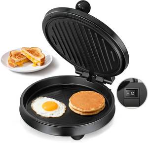 lot 6095 image: CACHOO 3-in1 Electric Griddle Nonstick & Sandwich Maker with OnOff Switch