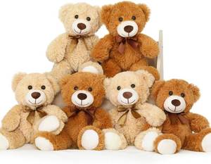 lot 6142 image: MorisMos 6Pcs Bulk Teddy Bears Baby Shower,14 Teddy Bear Stuffed Animals