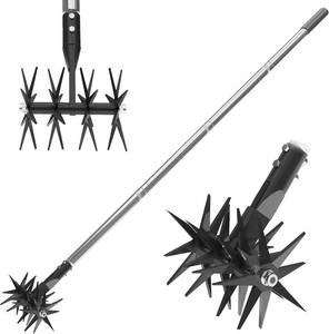 lot 6151 image: 66in Rotary Cultivator Garden Tool with Tempered Spring Steel Tines
