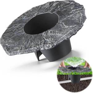 lot 6155 image: Sprinkler Head Protector, Imitate Stone Resin Donut Sprinkler Cover(1 Pack)