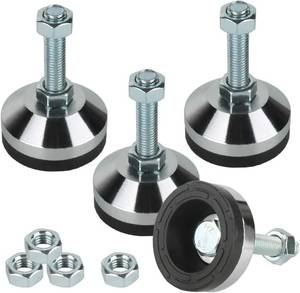 lot 6163 image: Heavy Duty Stainless Steel Leveling Feet,1300 lb Capacity,M12 Thread,4 Pack