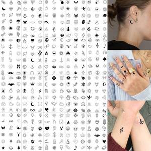 lot 6167 image: JOEHAPY 28 Sheets 504 PCS Tiny Temporary Tattoos for Women & Men - Cartoon