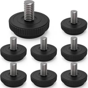 lot 6168 image: ONEHOME 8-Pack 516-18 Stainless Steel Threaded Furniture Leg Levelers