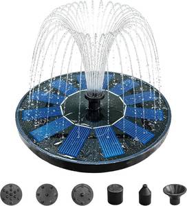 lot 6176 image: Solar Bird Bath Fountain Pump 5.2 Floating Solar Pump