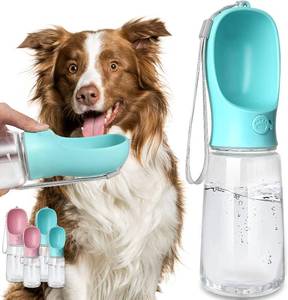 lot 6196 image: Kalimdor Dog Water Bottle, Leak-Proof Puppy Dispenser, 19oz, Blue