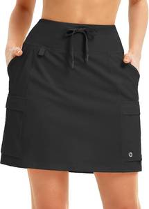 lot 6205 image: baleaf Womens 16 Hiking Cargo Skort with Pockets Knee Length Skirts L