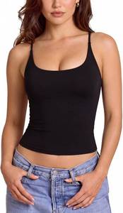 lot 6206 image: SUUKSESS Women Padded Scoop Neck Tank Tops Camisole M