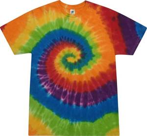 lot 6212 image: Colortone Tie Dye T-Shirts - Unisex Short Sleeve for Men and Women L