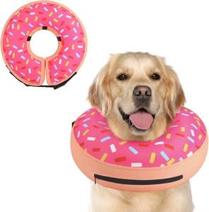 lot 6216 image: Supet Inflatable Dog Cone Collar Alternative After Surgery, Soft E-Collar L