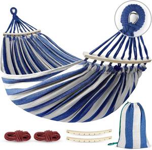 lot 6229 image: MOSFiATA Portable Camping Hammock 550lb, Anti-Roll Beams, Metal Knot Straps