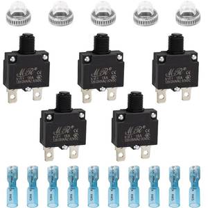 lot 6238 image: BlueStars 5-Pack 3A Thermal Circuit Breaker 125250V AC, 32V DC, Reset