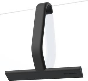 lot 6243 image: dancemoon JustHang Shower Squeegee with Built-in Hook, 10-Inch Black