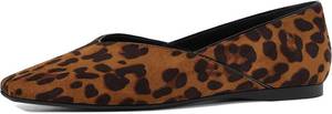 lot 6274 image: Leopard Ballet Flats for Women, Square-Toe, Slip-On Dress Shoes size 7