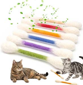 lot 6312 image: Giant Cotton Swabs Cat Toys with Catnip 6 Pk (A)