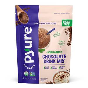 lot 6407 image: Pyure Organic Sugar Free Chocolate Drink Mix  1 Net Carb  7.23 oz