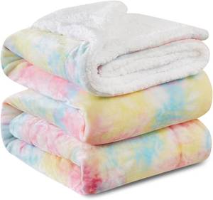 lot 6434 image: KAWAHOME Sherpa Fleece Queen Size Blanket for Bed, Extra Warm Heavy Thick