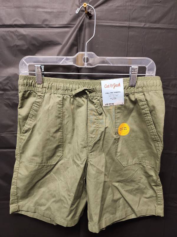 lot 71283 image: Cat & Jack Childs Pull On Shorts Olive Green (Size XL-14) - Retail $12