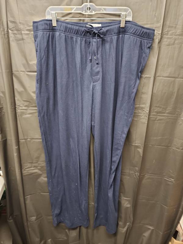 lot 71285 image: Goodfellow & Co, Mens Blue Cotton Drawstring Pajama Pants (Size XXL) - Retail $15