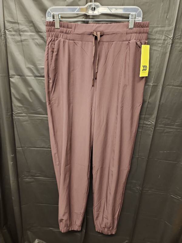 lot 71287 image: All in Motion, Womens Brown Athletic Jogger Pants with Drawstring (Size M Long) - Retail $15