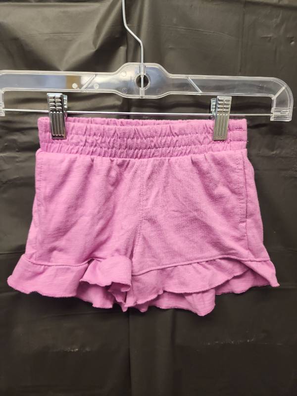 lot 71296 image: Cat & Jack, Girls Pink Cotton Ruffle Hem Shorts(Size 3T) - Retail $8