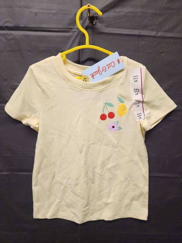 lot 71313 image: Cat & Jack Girls Fruit Print T-Shirt (Size 3T) - Retail $5