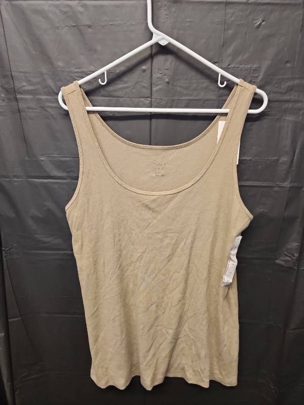 lot 71351 image: A New Day, Beige Cotton Tank Top (Size XXL) - Retail $8