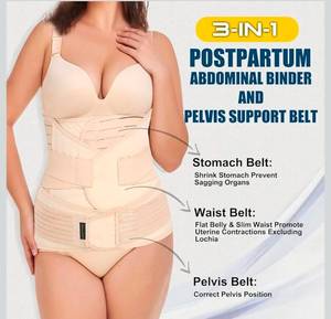 lot 70997 image: Gepoetry 3-in-1 Postpartum Recovery Support Belt Set - Retail $25
