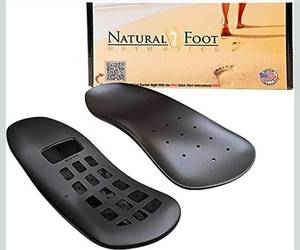 lot 70999 image: Natural Foot Orthotics Slim Insoles - Podiatrist-Designed Arch Support Shoe Inserts for Good Feet to Relieve Plantar Fasciitis, Back, Foot, Hip & Knee Pain. Designed for Low to Medium Height Arches - Retail $99
