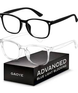 lot 71006 image: GAOYE Blue Light Blocking Glasses 2-Pack Set - Retail $15