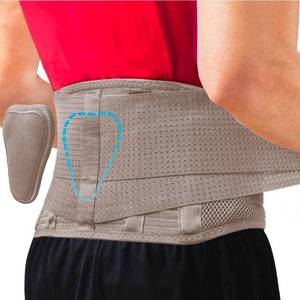 lot 71008 image: Sparthos Back Brace for Lower Back Pain - Immediate Relief from Sciatica, Herniated Disc - Lumbar Support Pad - For Home & Lifting At Work - For Men & Women - Fits 44��52�� Waist (Taupe-L, Check Sizing) - Retail $25