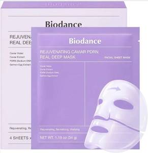 lot 71015 image: Biodance Rejuvenating Caviar PDRN Real Deep Facial Sheet Mask 2 Pack - Retail $15