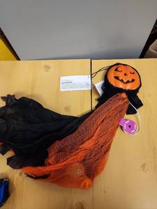 lot 71037 image: Halloween Animated Decoration Pumpkin Head Figure with Sound - Retail $6