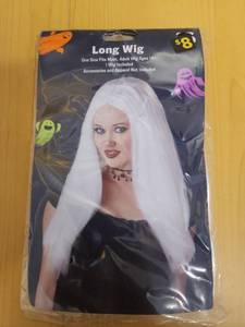 lot 71057 image: Long Wig White One Size Fits Most Adult Ages 14 - Retail $8