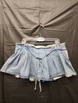 Wild Fable, Denim Pleated Mini Skirt with Drawstring Waist (Size 14) - Retail: $22