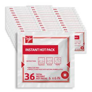 lot 1047 image: Medline Instant Warm Pack, Disposable, 6 x 6, Economical, 36 per Pack, Heat Packs for Pain Relief, Muscle Soreness and Increased Blood Flow