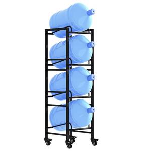 lot 1054 image: A 5 Gallon Water Jug Holder with 4 Locking Casters, 4-Tiers Water Jug Stand