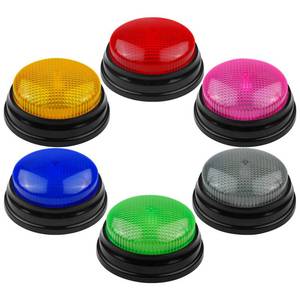 lot 1065 image: IBLESSU 6-Pack Buzzers for Trivia Games, Family Feud Jeopardy Buzzer, Game Buzzers with Lights and Sound, Answer Buzzers for Classroom, Buzzer for Game Show, Quizzes Party and Trivia Nights