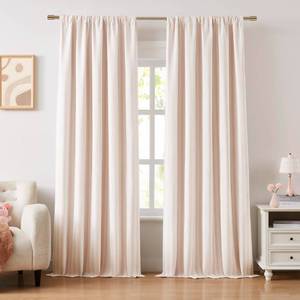 lot 1089 image: ZJDECOR Pink Stripe Full Blackout Curtain Panels 84 Inches Long,Rod Pocket