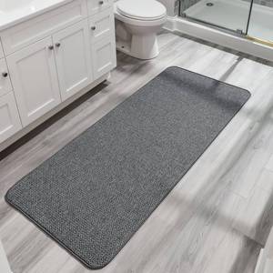 lot 1094 image: Bath Mat,Ultra Thin Bathroom Runner Rugs,Large Bath Mats for Bathroom,Quick Dry,Non-Slip,Machine Washable,Low Pile,Bath Rug,Shower Outside,Sink,Home Decor Accessories.Dark Grey,15x411��17x59inch��
