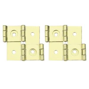 lot 2064 image: uxcell Double Acting Hinges Folding Screen, 2Pcs 2.13 Double Swing Hinges Retro Style 270 Degree Rotation Screen Door Hinges, Gold Tone